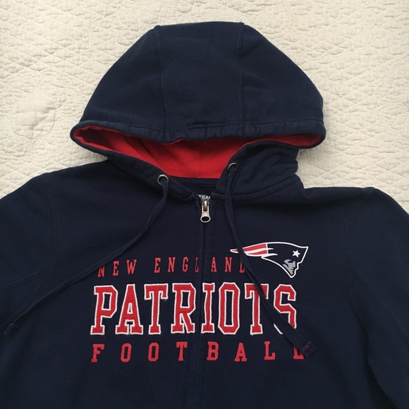 New England Patriots Embroidered Zip Up Hoodie Sweatshirt Small - Picture 3 of 6